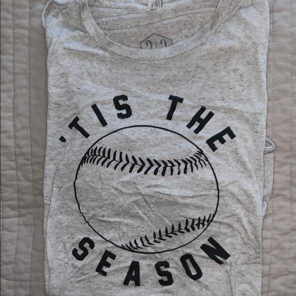 Short sleeve baseball themed t-shirt